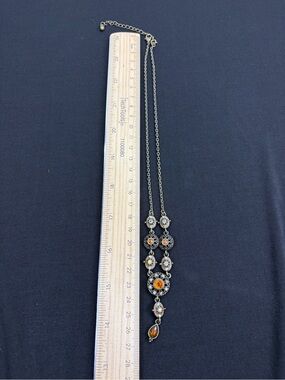 vintage Nina Ricci for Avon brass-tone Y-drop necklace
